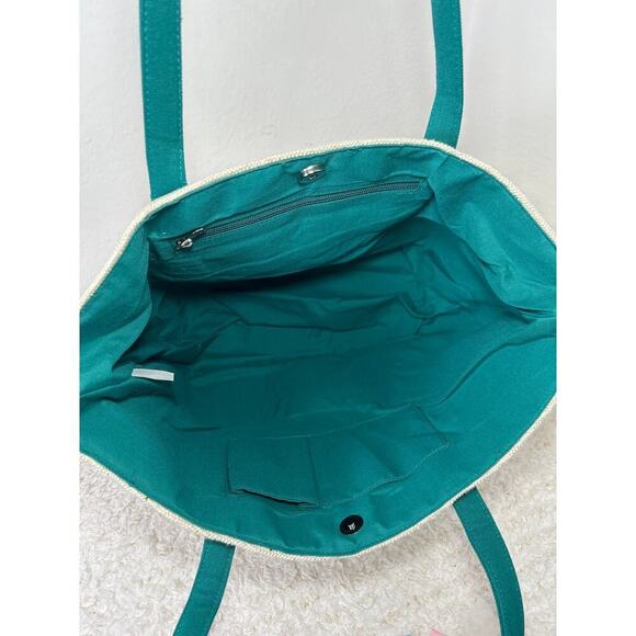 AMERICAN & BEYOND TOTE-LEMON YELLOW HAND BEADED TOTE - Picture 6 of 8